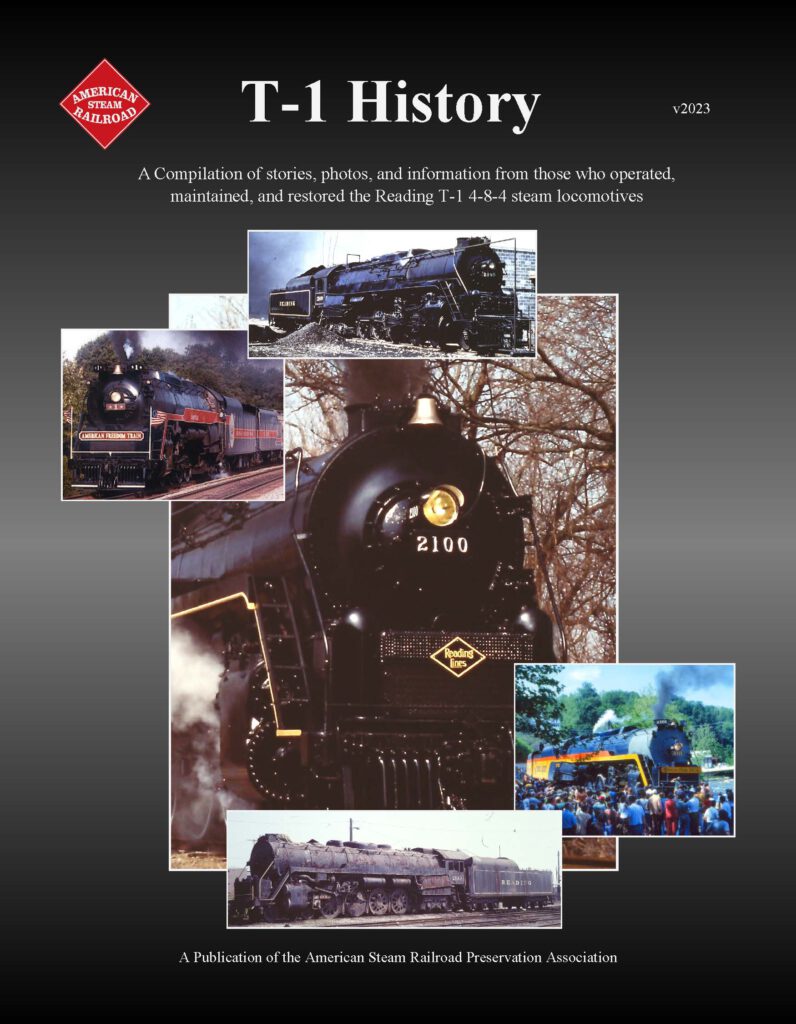 T 1 Booklet American Steam Railroad Preservation Assoc 5747